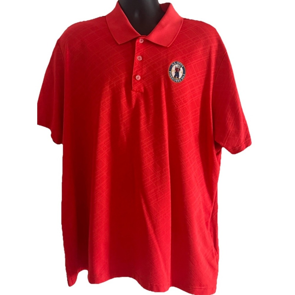 Adidas Sz 2XL Golf Polo Us Open Pinehurst Putterboy No 2 Orange